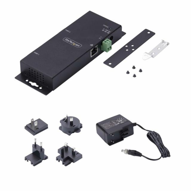 StarTech.com - Adaptador Serie a Ethernet - Conversor RJ45 LAN IP a DB9 RS232 - Servidor de Dispositivos Serie de 2 Puertos - Ca