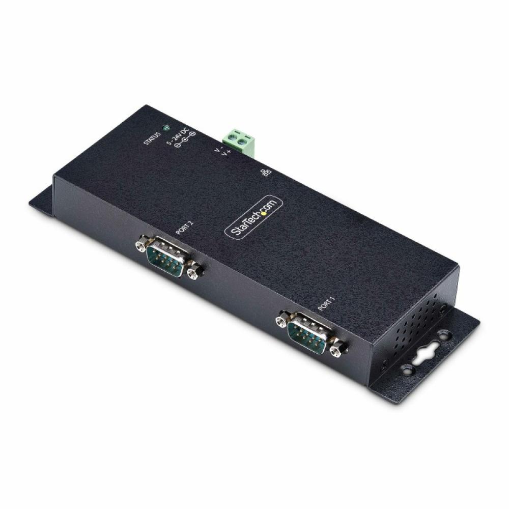 StarTech.com - Adaptador Serie a Ethernet - Conversor RJ45 LAN IP a DB9 RS232 - Servidor de Dispositivos Serie de 2 Puertos - Ca