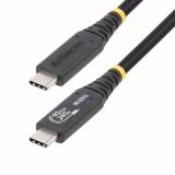 StarTech.com - Cable USB4 de 50cm - Cable USB Tipo C Certificado USB-IF - Cable USB-C de 40G - PD 3.1 EPR de 240W - 8K 60Hz - Co