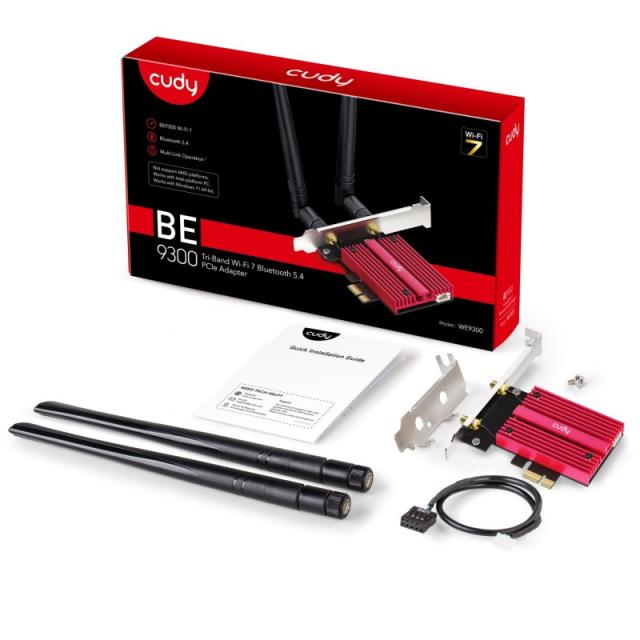 Cudy - WE9300 adaptador y tarjeta de red Interno WLAN / Bluetooth 5765 Mbit/s