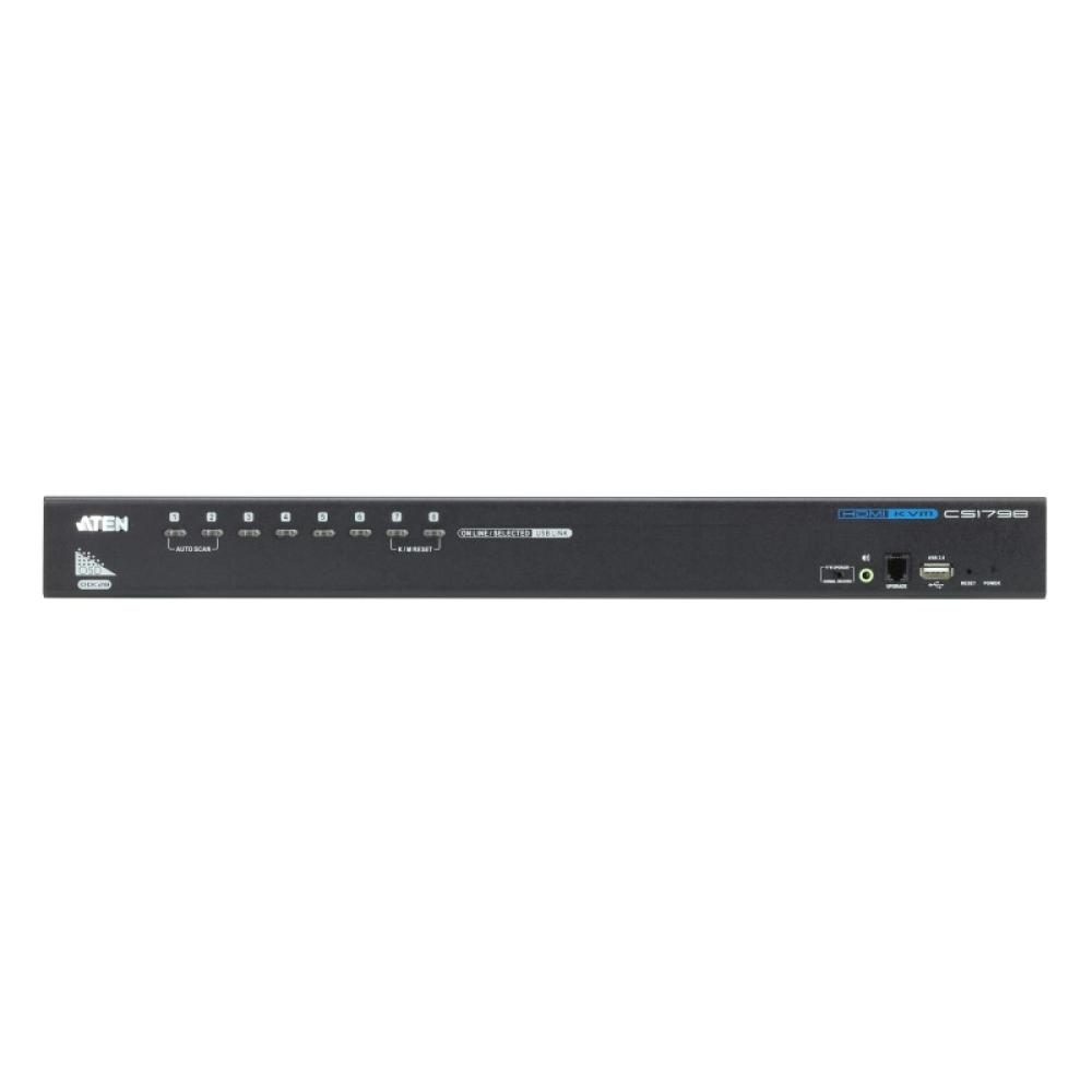 ATEN - CS1798 interruptor KVM Montaje en rack Negro