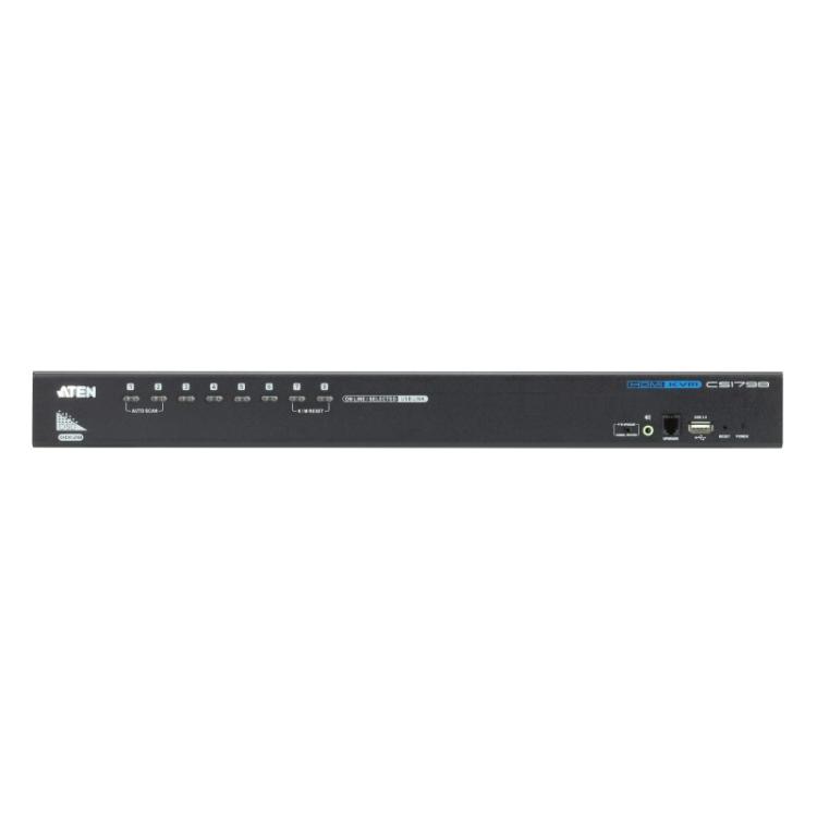 ATEN - CS1798 interruptor KVM Montaje en rack Negro