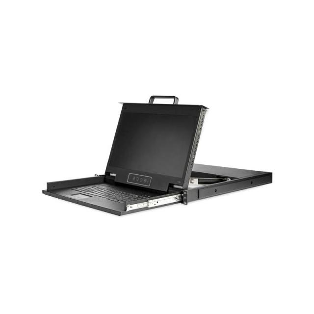 StarTech.com - Consola KVM HD 1080p de Montaje en Rack de Servidores - Teclado QWERTY - KVM de 1 Puerto VGA con Monitor LCD de 1