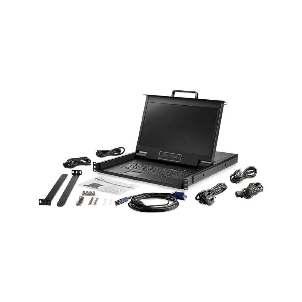 StarTech.com - Consola KVM HD 1080p de Montaje en Rack de Servidores - Teclado QWERTY - KVM de 1 Puerto VGA con Monitor LCD de 1