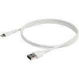 StarTech.com - Cable Resistente USB-A a Lightning de 1 m Blanco - Cable de Alimentación y Sincronización USB Tipo A a Lightning