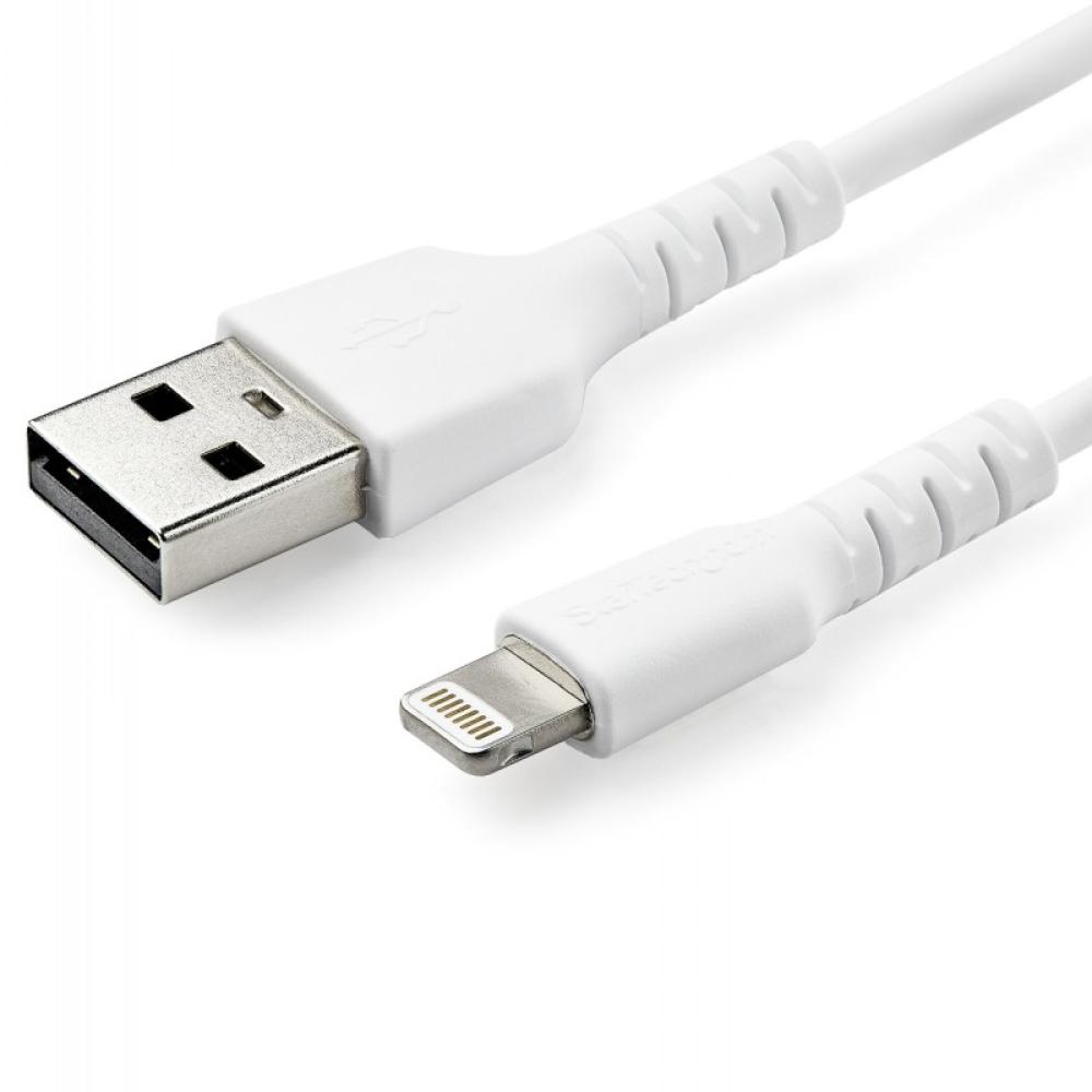 StarTech.com - Cable Resistente USB-A a Lightning de 1 m Blanco - Cable de Alimentación y Sincronización USB Tipo A a Lightning