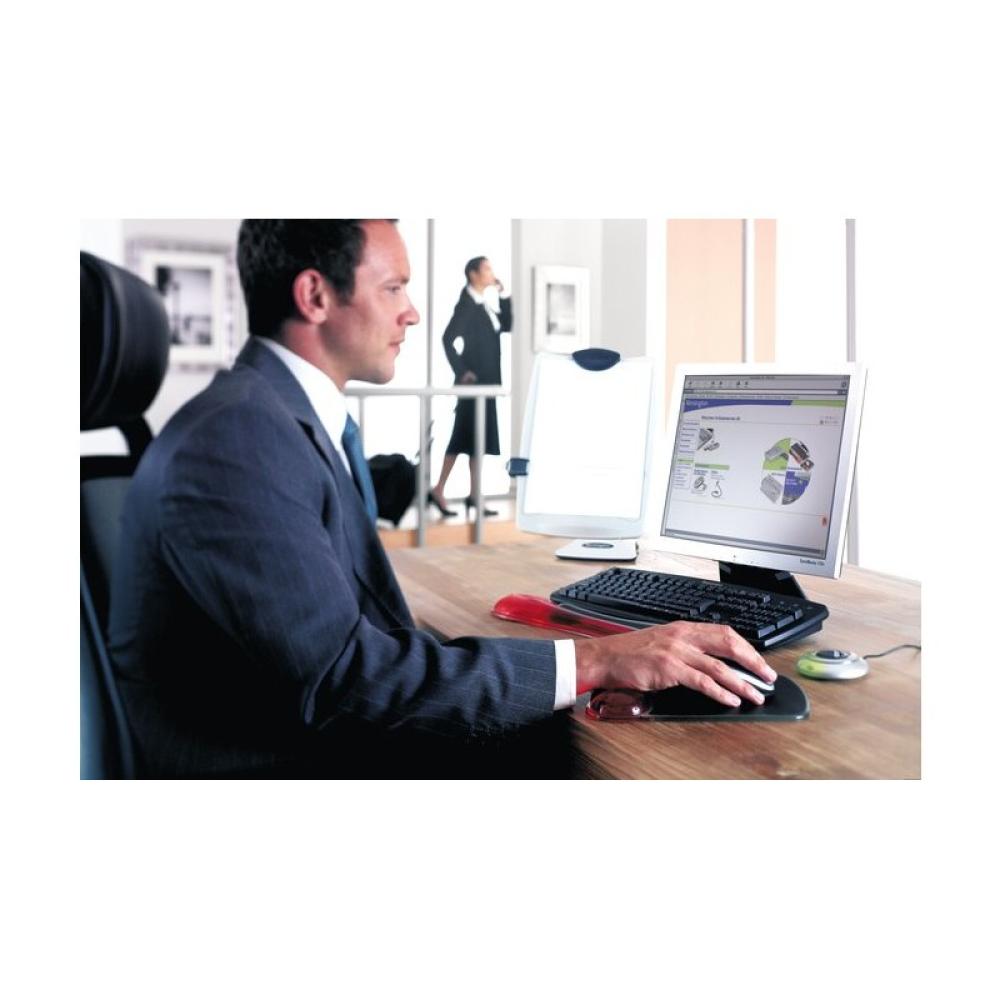 Kensington - Reposamuñecas gel Duo ratón rojo/gris