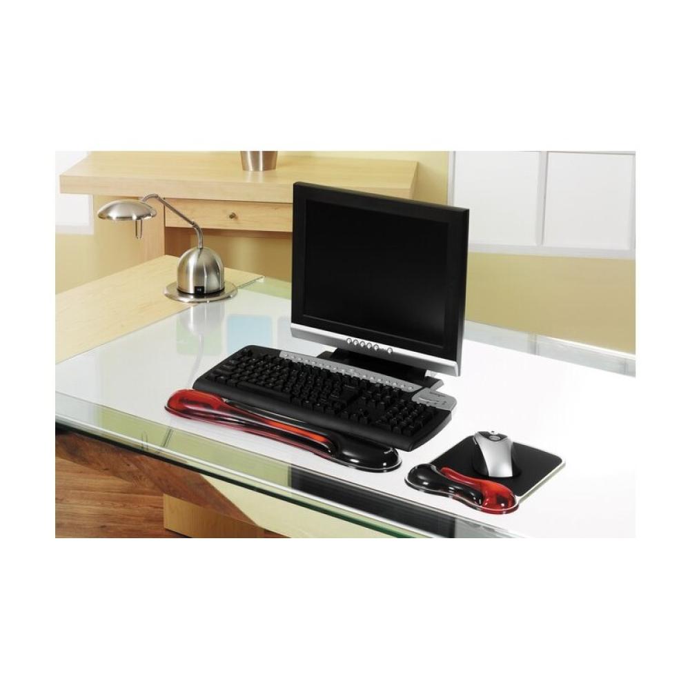 Kensington - Reposamuñecas gel Duo ratón rojo/gris