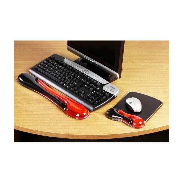 Kensington - Reposamuñecas gel Duo ratón rojo/gris