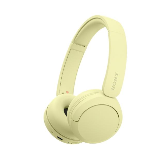 Sony - WHCH520Y.CE7 auricular y casco Auriculares Inalámbrico Diadema Llamadas/Música USB Tipo C Bluetooth Amarillo