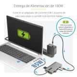 StarTech.com - Adaptador Multipuerto USB-C de 3 Monitores HDMI/DP - 4K 60Hz Doble + 4K 30Hz HDMI y DP - Hub 4x USB-A - PD de 100