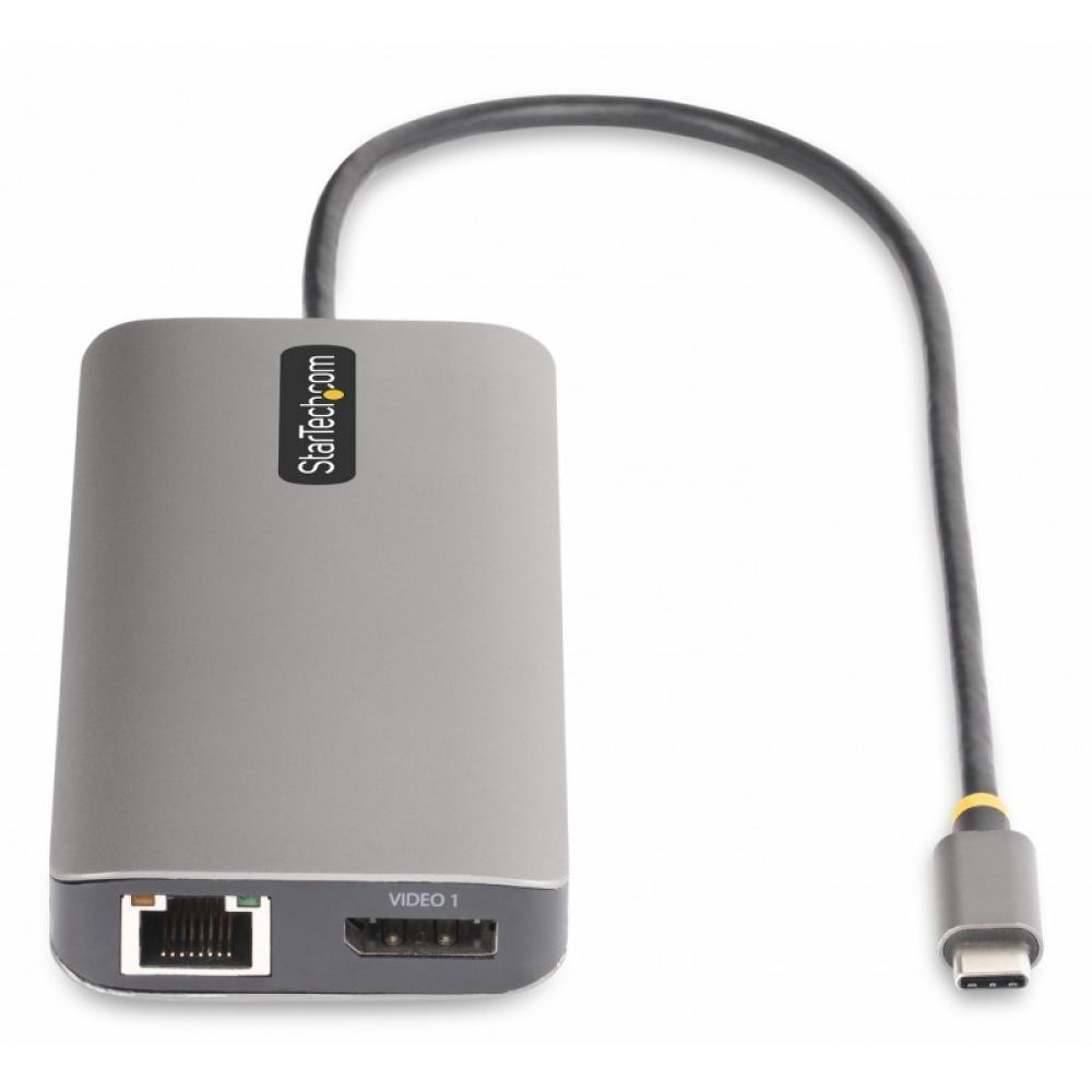 StarTech.com - Adaptador Multipuerto USB-C de 3 Monitores HDMI/DP - 4K 60Hz Doble + 4K 30Hz HDMI y DP - Hub 4x USB-A - PD de 100