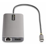 StarTech.com - Adaptador Multipuerto USB-C de 3 Monitores HDMI/DP - 4K 60Hz Doble + 4K 30Hz HDMI y DP - Hub 4x USB-A - PD de 100