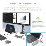 StarTech.com - Adaptador Multipuerto USB-C de 3 Monitores HDMI/DP - 4K 60Hz Doble + 4K 30Hz HDMI y DP - Hub 4x USB-A - PD de 100