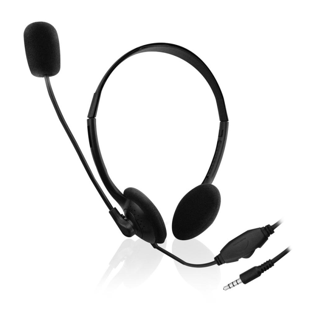 Ewent - EW3567 auricular y casco Auriculares Alámbrico Diadema Llamadas/Música Negro