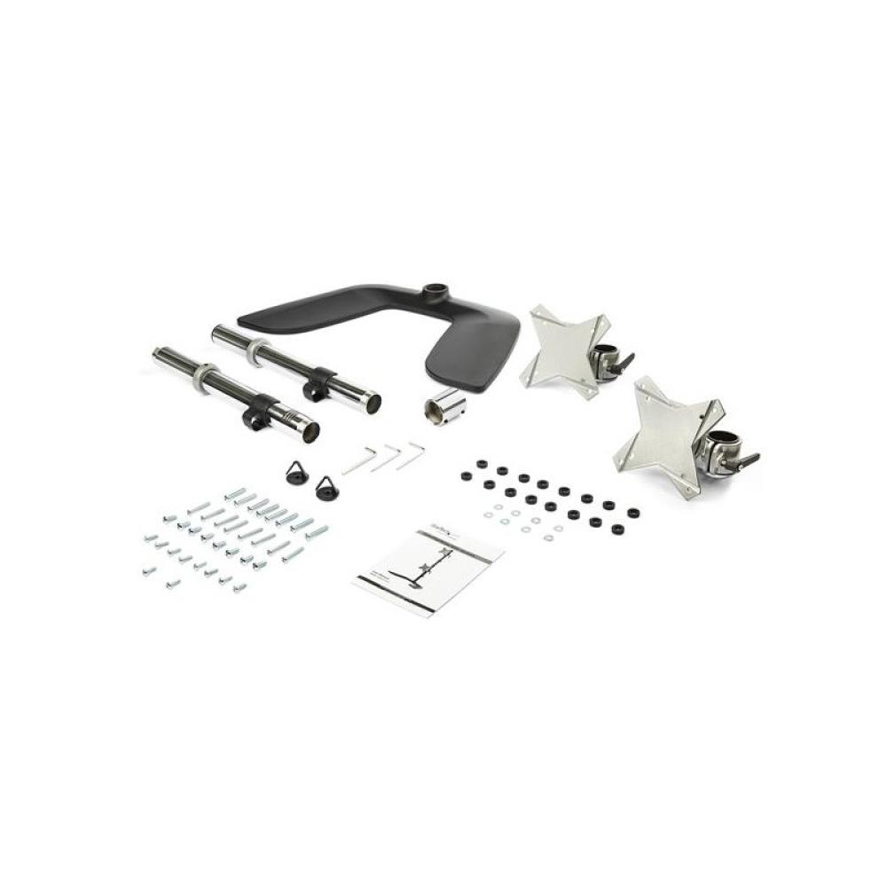 StarTech.com - Soporte VESA para 2 Monitores de hasta 27" - Base para Monitor Ergonómica de Sobremesa - de Montaje para 2 Monito