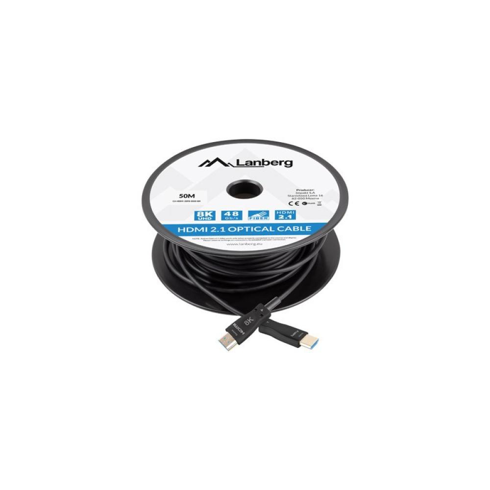 Lanberg - CA-HDMI-30FB-0500-BK cable HDMI 50 m HDMI tipo A (Estándar) Negro