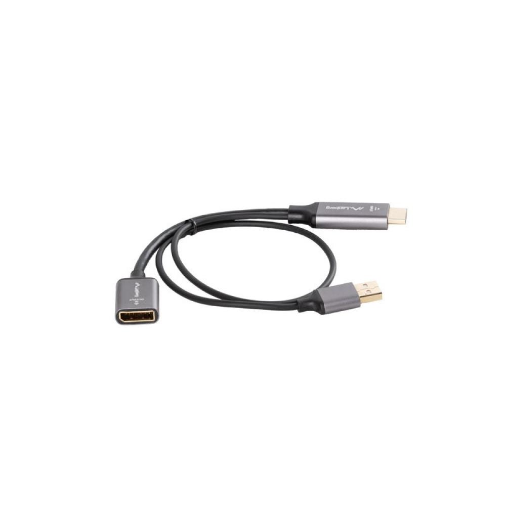 Lanberg - AD-HD-DP-02 adaptador de cable de vídeo 0,2 m HDMI tipo A (Estándar) DisplayPort Plata