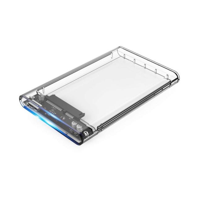 CoolBox - CAJA/CARCASA HDD/SSD 2.5" SLIMCHASE SCT-2533 USB3.2 GEN1 TRANSPARENTE