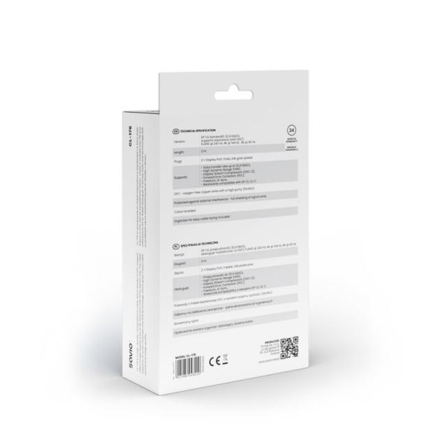 Savio - CL-176 cable DisplayPort 3 m Negro