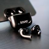 Savio - TWS-02 PRO auricular y casco Auriculares Inalámbrico Dentro de oído Música/uso diario USB Tipo C Bluetooth Negro