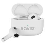 Savio - TWS-01 PRO auricular y casco Auriculares Inalámbrico Dentro de oído Música/uso diario Bluetooth Blanco