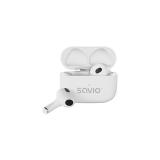 Savio - TWS-01 PRO auricular y casco Auriculares Inalámbrico Dentro de oído Música/uso diario Bluetooth Blanco