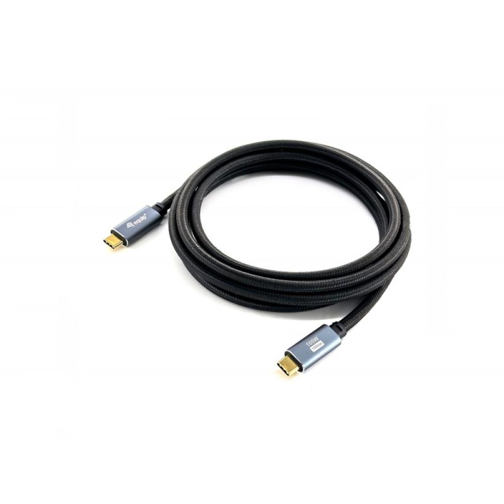 Equip - 128357 Cable USB 3.2 Gen 2 C a C, M/M, 2,0m, PD100W , 4K/60Hz, 10Gbps, Negro