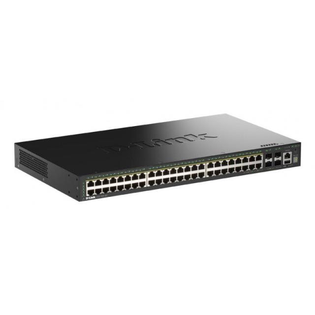D-Link - DGS-1530-52P/E switch Gestionado L2 Gigabit Ethernet (10/100/1000) Energía sobre Ethernet (PoE) Negro
