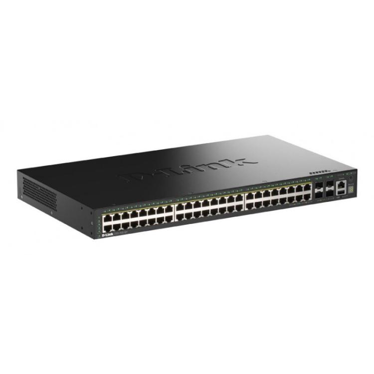 D-Link - DGS-1530-52P/E switch Gestionado L2 Gigabit Ethernet (10/100/1000) Energía sobre Ethernet (PoE) Negro