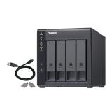 QNAP - TR-004 caja para disco duro externo Carcasa de disco duro/SSD Negro 2.5/3.5"