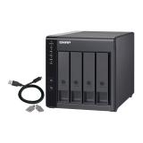 QNAP - TR-004 caja para disco duro externo Carcasa de disco duro/SSD Negro 2.5/3.5"