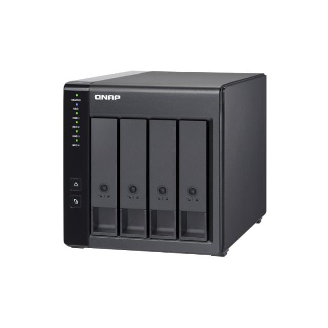 QNAP - TR-004 caja para disco duro externo Carcasa de disco duro/SSD Negro 2.5/3.5"