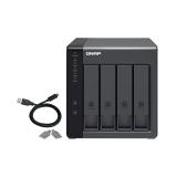 QNAP - TR-004 caja para disco duro externo Carcasa de disco duro/SSD Negro 2.5/3.5"