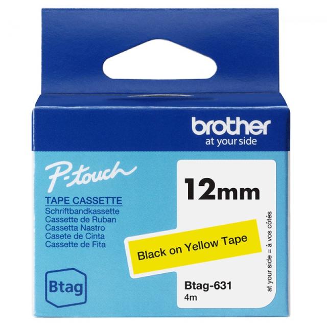Brother - BTAG-631 cinta para impresora de etiquetas Negro sobre amarillo