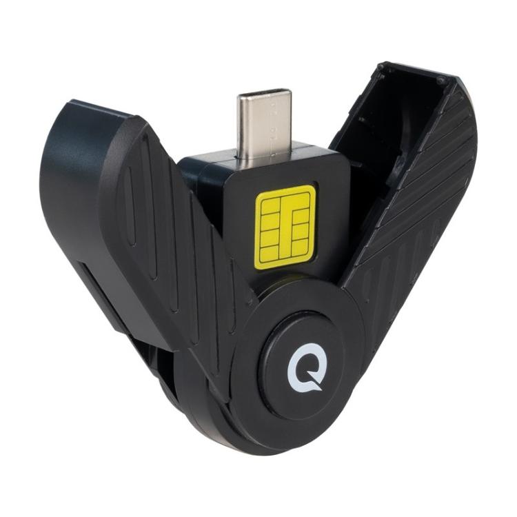 TooQ - Lector Tarjetas Inteligentes, DNI Electrónico, USB-C, Negro