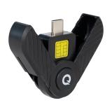 TooQ - Lector Tarjetas Inteligentes, DNI Electrónico, USB-C, Negro