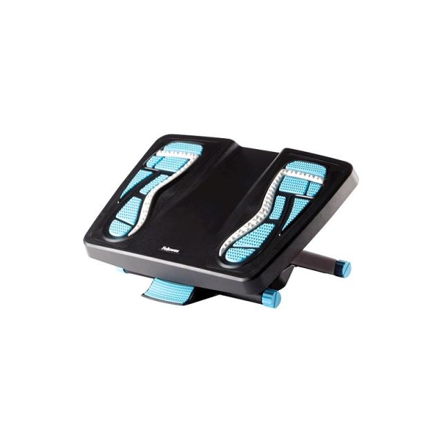 Fellowes - 8068001 soporte para el apoyo de pies Azul, Carbón vegetal, Gris