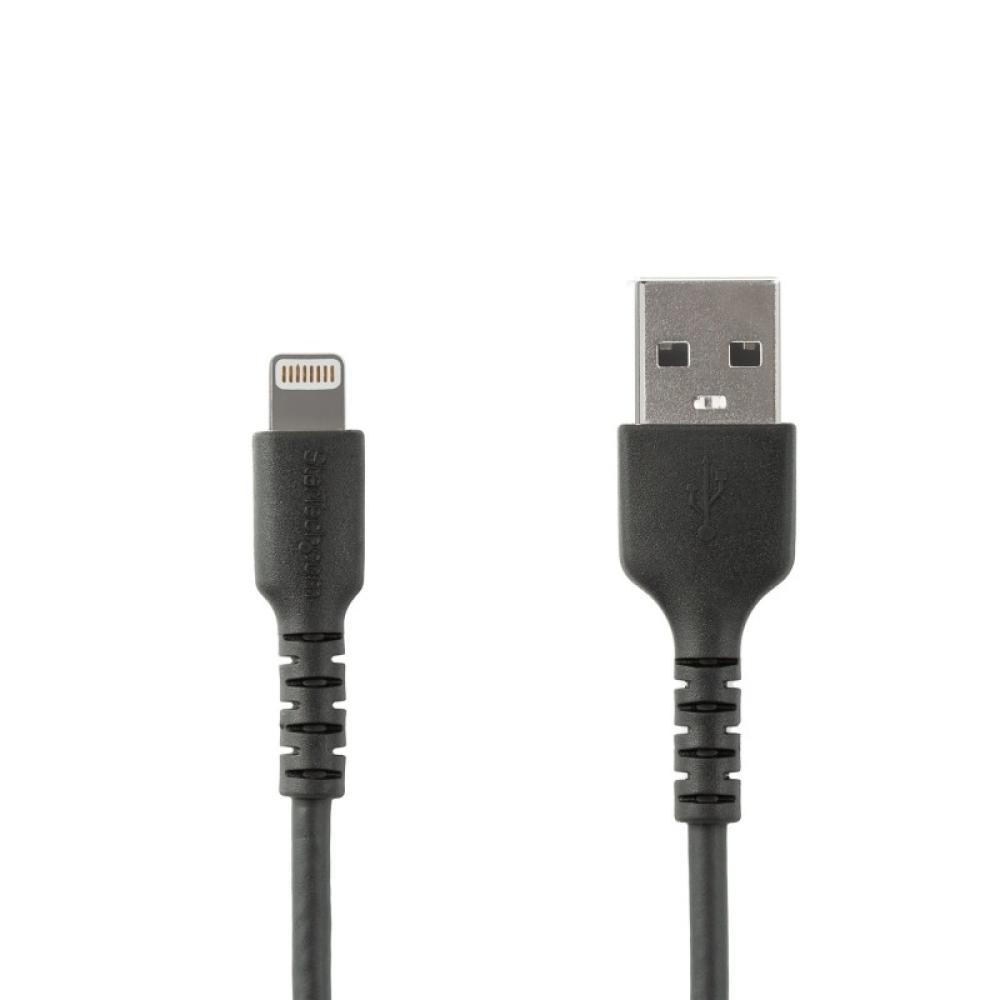 StarTech.com - Cable Resistente USB-A a Lightning de 1 m Negro - Cable de Alimentación y Sincronización USB Tipo A a Lightning c
