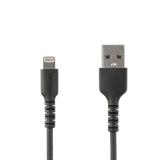 StarTech.com - Cable Resistente USB-A a Lightning de 1 m Negro - Cable de Alimentación y Sincronización USB Tipo A a Lightning c