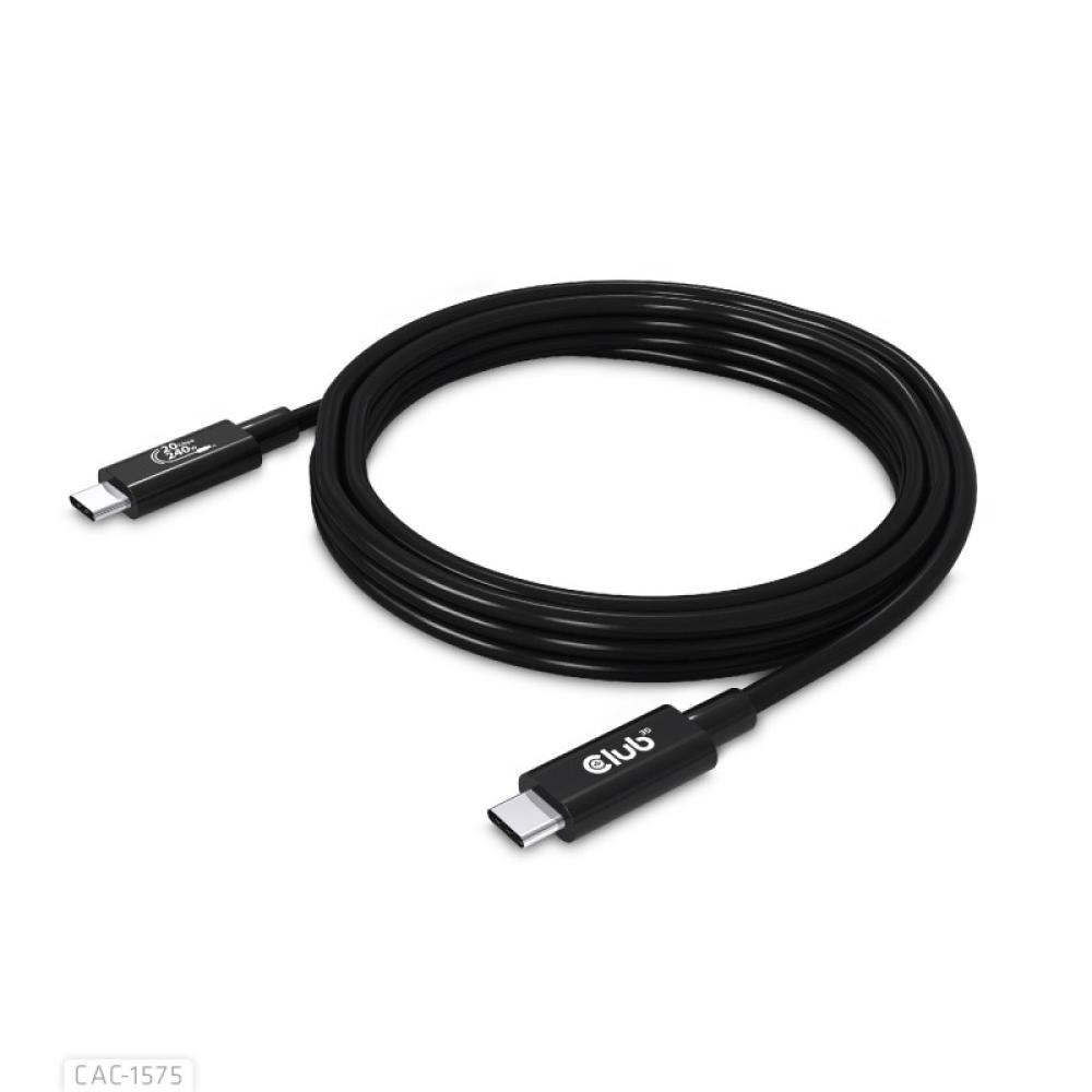 CLUB3D - CAC-1575 cable USB USB4 Gen 2x2 2 m USB C Negro