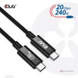 CLUB3D - CAC-1575 cable USB USB4 Gen 2x2 2 m USB C Negro