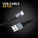 Intenso - Cable de carga/datos USB-C A315C, 1,5 m, carga rápida hasta 60 vatios, negro
