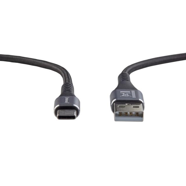Intenso - Cable de carga/datos USB-C A315C, 1,5 m, carga rápida hasta 60 vatios, negro