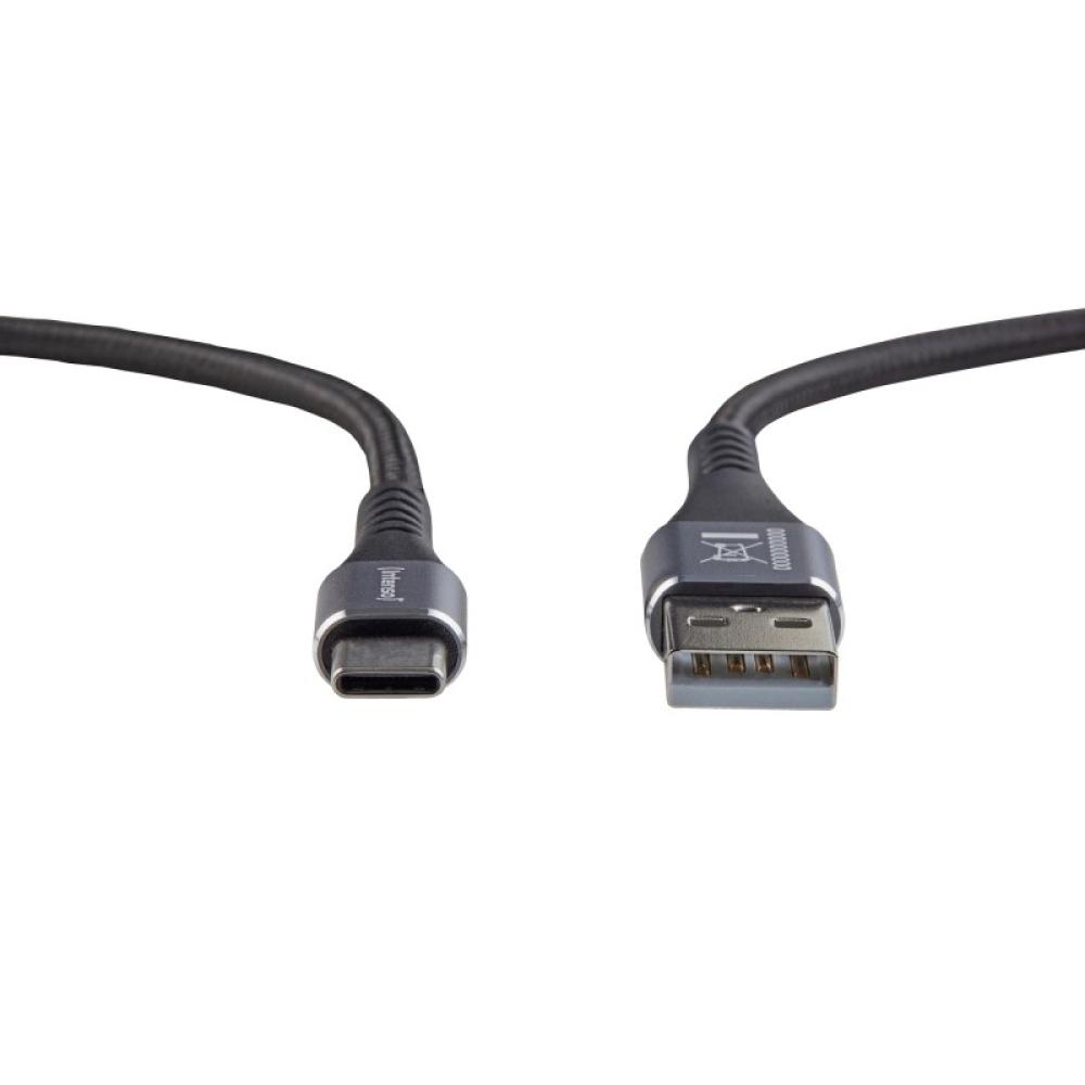 Intenso - Cable de carga/datos USB-C A315C, 1,5 m, carga rápida hasta 60 vatios, negro