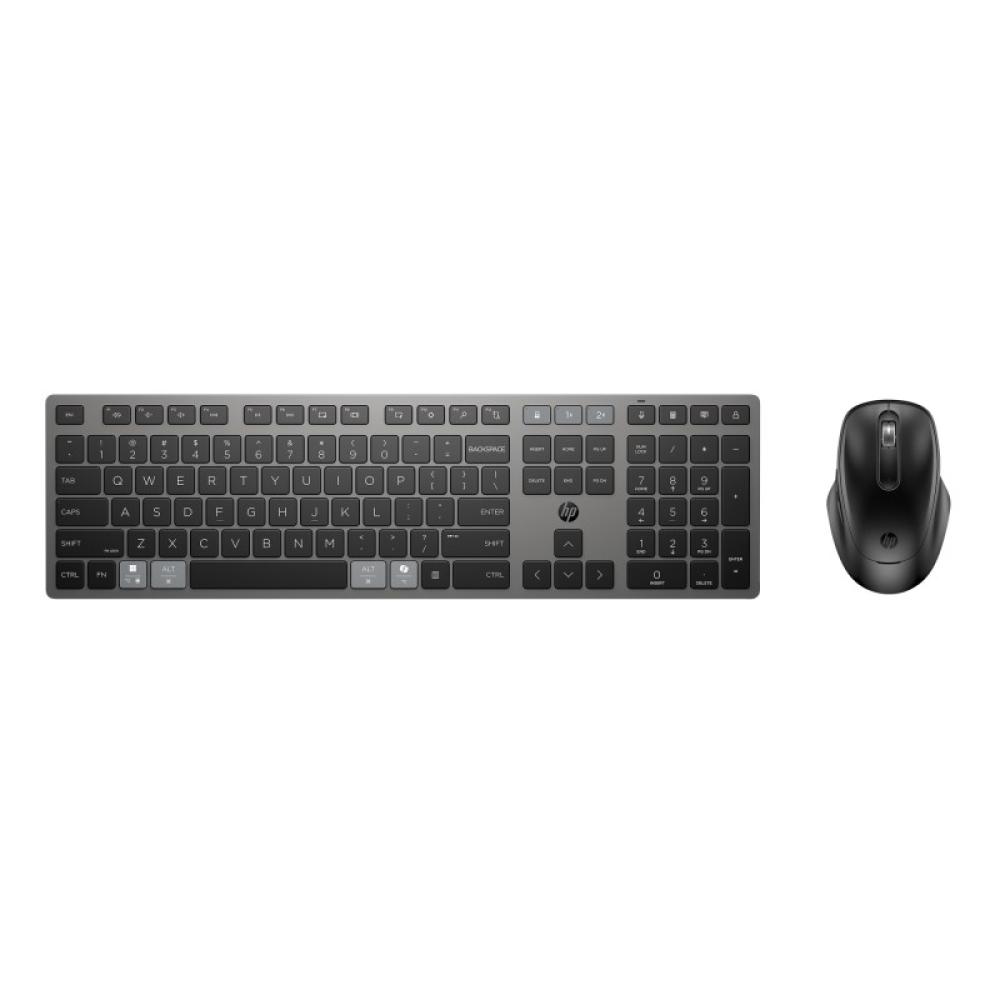HP - Combinación de teclado y ratón inalámbricos recargables multidispositivo 720