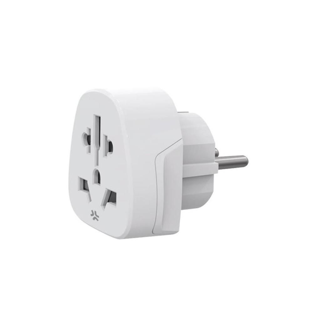 Celly - TRAVELADAPTER adaptador de enchufe eléctrico Tipo F Universal Blanco