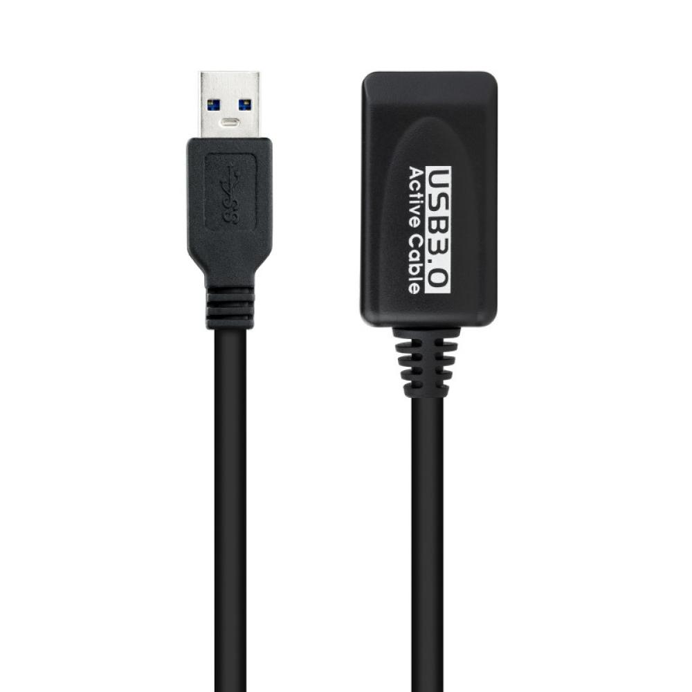 Nanocable - Cable USB 3.0 prolongador con amplificador, tipo A/M-A/H, 5m