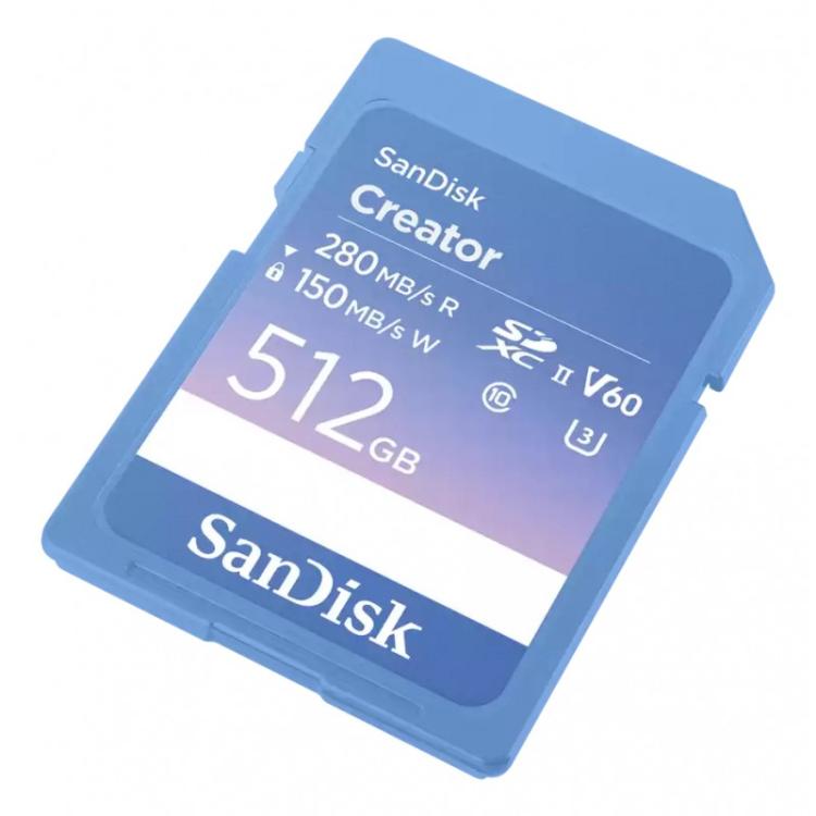 SanDisk - Creator 512 GB SDXC UHS-II Clase 10