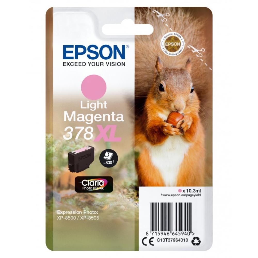 Epson - Squirrel Singlepack Light Magenta 378XL Claria Photo HD Ink - C13T37964020